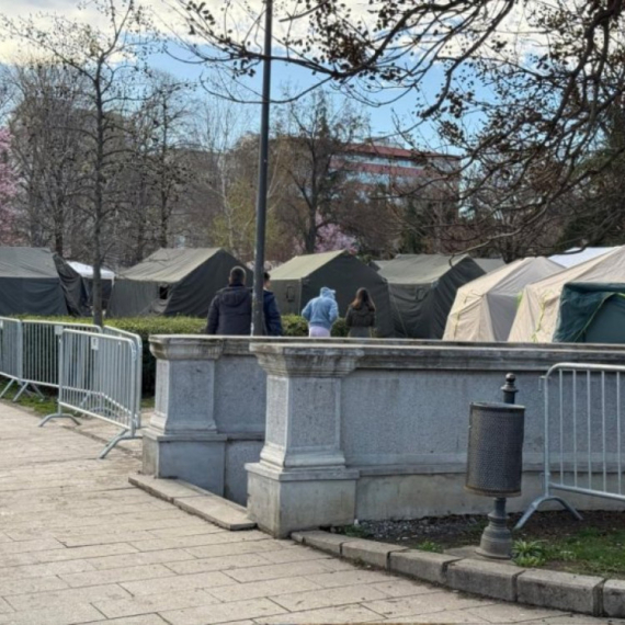 Studenti koji žele da uče proveli osmu noć u Pionirskom parku; Ne odustaju od zahteva