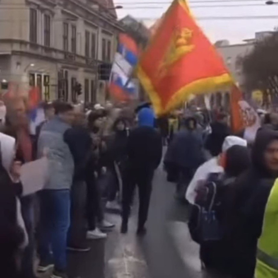 Zvicerova kuma na protestu u Beogradu: On spremao atentat na Vučića, ona protestuje FOTO