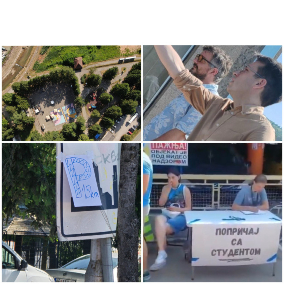 Blokaderi brutalno krše izbornu tišinu; Prelepljuju saobraćajne znakove; I opozicija je tu FOTO