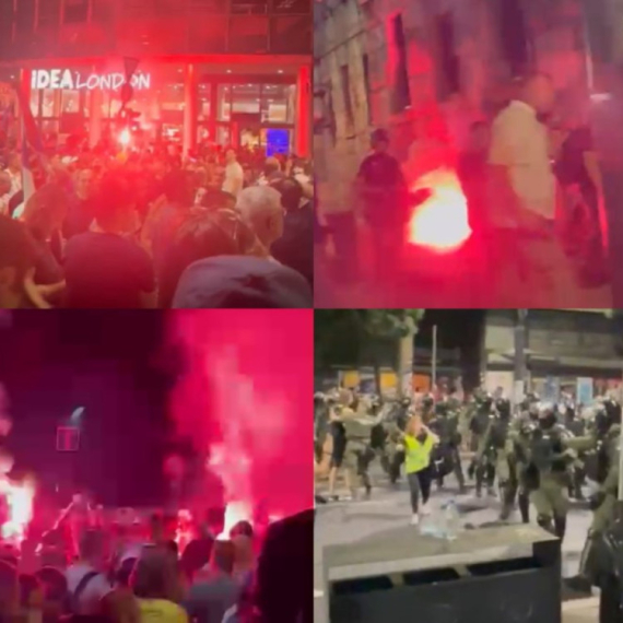 Napadnuta policija; Blokaderi sa maskama i palicama; Topovski udari FOTO/VIDEO