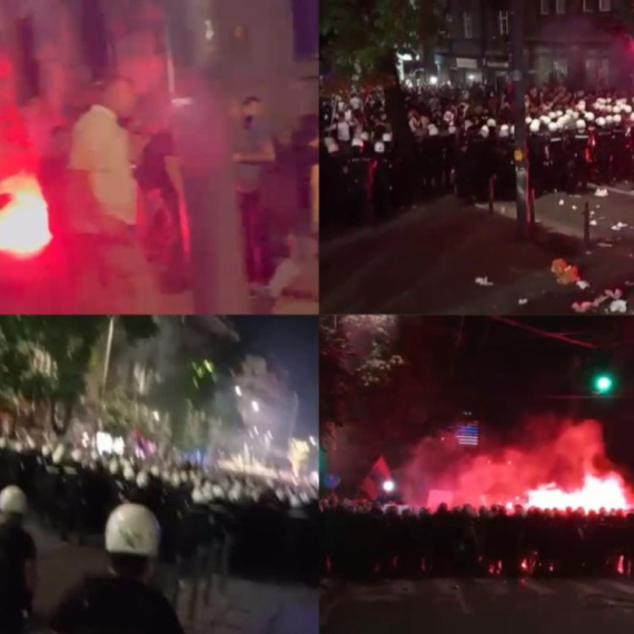 Brutalno nasilje blokadera; Haos na ulicama Beograda; Napadnuta policija FOTO/VIDEO
