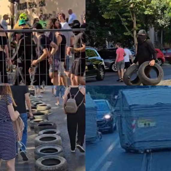 Blokaderi ponovo prave haos; Blokirali Glavnu ulicu u Zemunu; Planiraju udar na Palatu pravde VIDEO