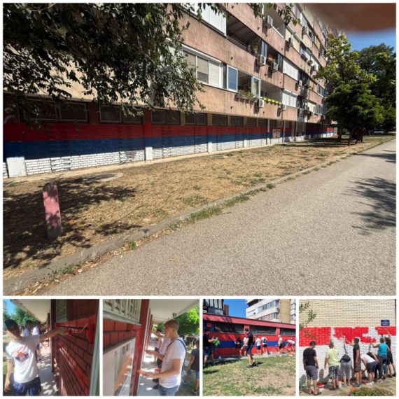 Građani se pobunili protiv vandalizma na Limanu: Ponovo naslikali srpsku trobojku FOTO/VIDEO