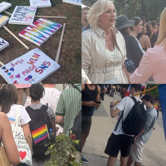 Prvi blokaderski Prajd; Stigla kuma Olivera Kovačević, blokaderka iz Đilasove stranke; Tu je i opozicija FOTO