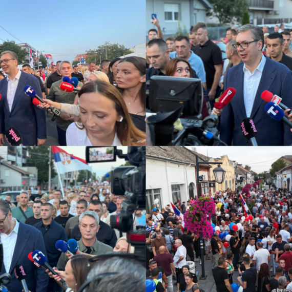 Vučić sa građanima u Borči: Kada smo zajedno, ujedinjeni, sve možemo da prevaziđemo; Građani hoće stabilnost