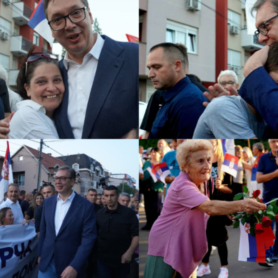 Vučić sa građanima u Borči: Ujedinjeni sve možemo da prevaziđemo; Hvala što čuvate i volite Srbiju! FOTO/VIDEO
