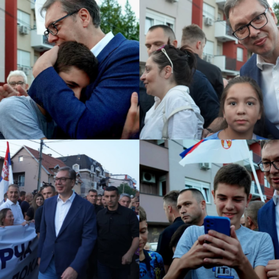 Vučić sa građanima u Borči: Ujedinjeni sve možemo da prevaziđemo; Hvala što čuvate i volite Srbiju! FOTO/VIDEO