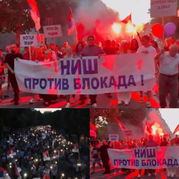Veliki broj građana na ulicama Niša; Ljudima je dosta terora i nasilja FOTO/VIDEO