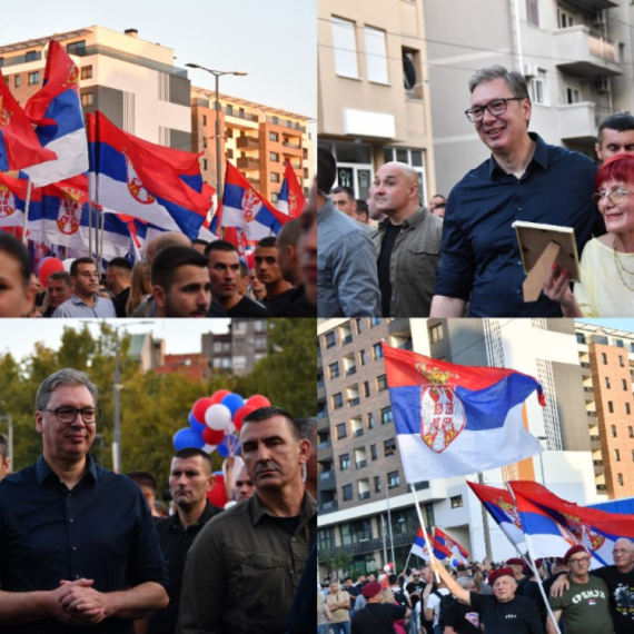 Na Voždovcu više od 20.000 ljudi; Vučić: Zar niste ponosni na ove ljude, ovolika kolona bez ijednog incidenta