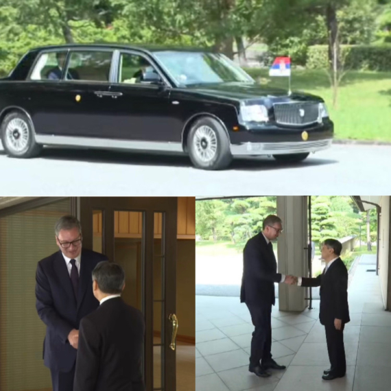Vučiću upriličena posebna počast u Tokiju: Predsednik Srbije se vozio u carskom automobilu VIDEO