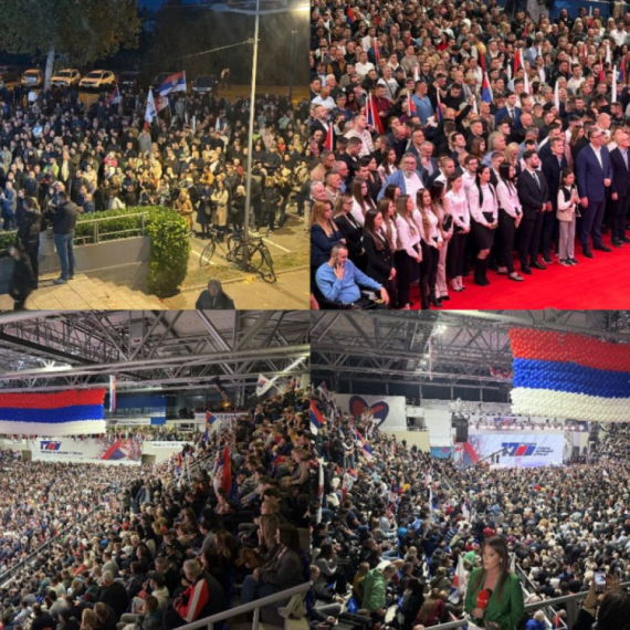 Prepuna "Kristalna dvorana"; Napolju ostalo mnogo ljudi koju nisu mogli da uđu; Obratio se Vučević FOTO