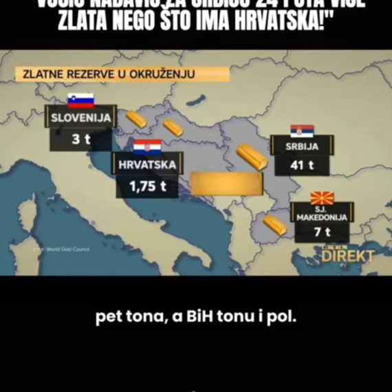 Hrvatski mediji priznaju: Vučić nabavio za Srbiju 24 puta više zlata nego što ima Hrvatska VIDEO