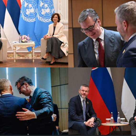 Vučić sa generalnom sekretarkom Uneska Odri Azule; Sastao se i sa Pelegrinijem FOTO