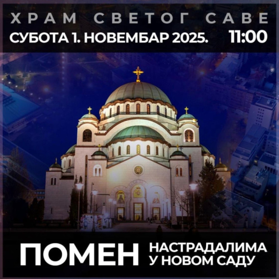 Vučić u 11 časova prisustvuje pomenu nastradalima u Hramu Svetog Save