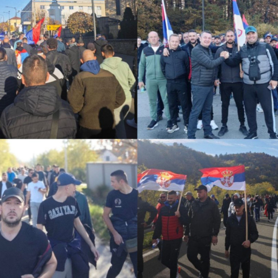 Pešaci sa KiM krenuli ka Ljigu; Već peti dan pešače ka Novom Sadu na veliki narodni skup; Podrška Vučiću