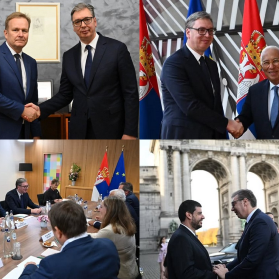 Vučić u Briselu na Samitu o proširenju EU; Sastao se sa Koštom i Sorensenom; "Odlična prilika za Srbiju" FOTO
