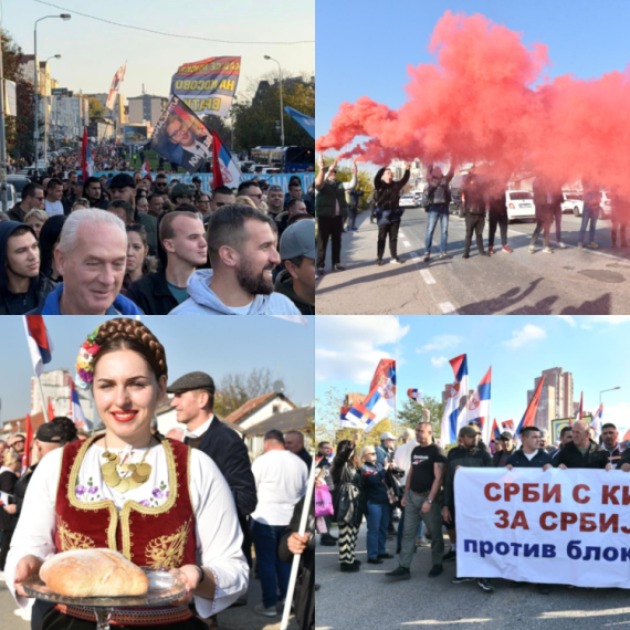 Srbi sa KiM stigli u Beograd da podrže Vučića; Veličanstven doček na Petlovom brdu; Vijori se trobojka FOTO