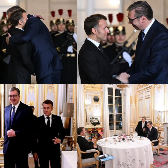 Vučić: Zahvalan prijatelju Makronu na srdačnom dočeku; Fokus razgovora ekonomski odnosi i novi projekti FOTO