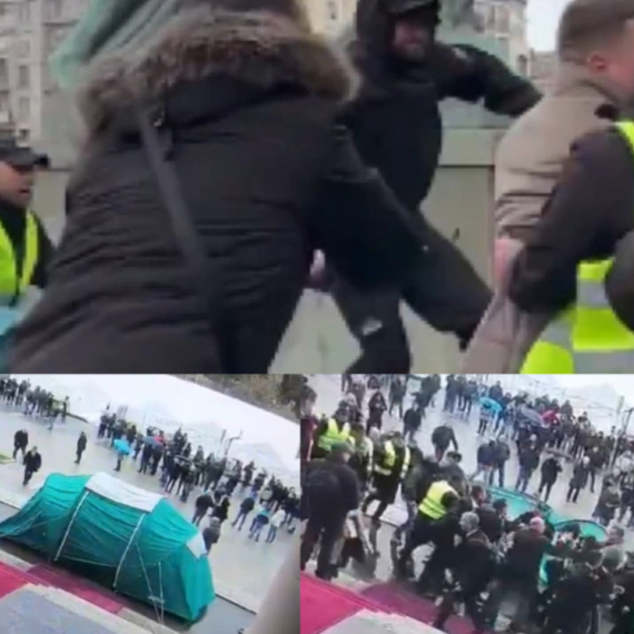 Brnabić o nasilju opozicije: Blokader pesnicom udario devojku u glavu; Cilj im je da uništavaju VIDEO