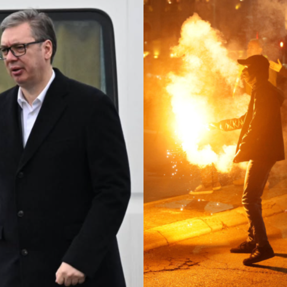 Dve slike Srbije: Dok su blokaderi palili i uništavali Srbiju – Vučić obilazio gradilište i radnike