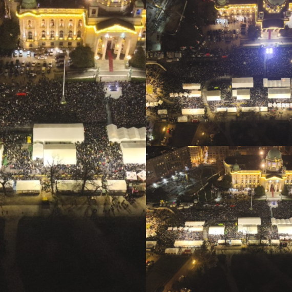 Uklanjaju se šatori iz Pionirskog parka: Desetine hiljada građana stiže; Vučić se obraća ispred Skupštine FOTO
