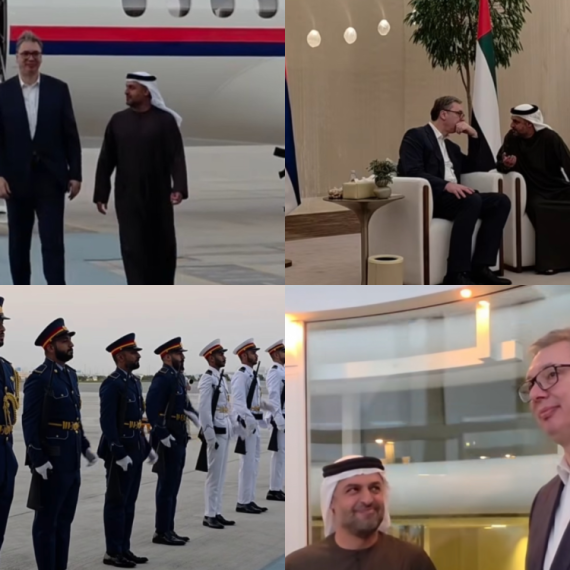 Vučić arrives in Abu Dhabi: A ceremonial welcome prepared; I'm looking forward to meeting my friend bin Zayed