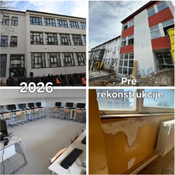 Rekonstruisana Gimnazija Mladenovac; Ovako danas izgleda škola koju Vučić otvara FOTO