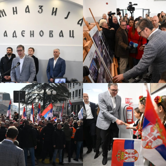 Vučić u Mladenovcu: "Nema važnije stvari od brige za našu decu; Borimo se za građane Srbije" FOTO