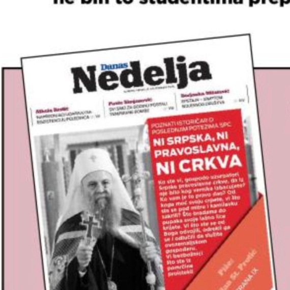 Prva tačka blokaderskog programa objavljena u opozicionom Danasu: Odmah ukinuti Srpsku pravoslavnu crkvu FOTO
