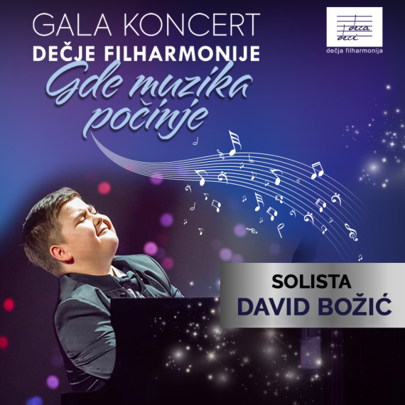 Najbolji mladi pijanista sveta David Božić solista na gala koncertu Dečje filharmonije