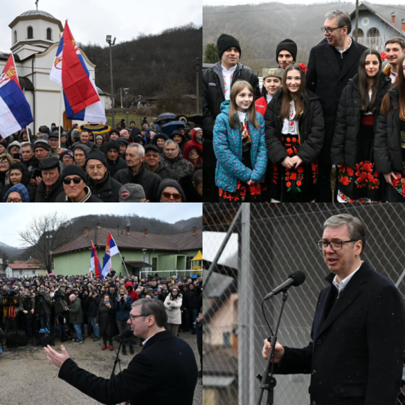 Vučić u Klokočevcu obišao crkvu: Veliko hvala jer ste uvek čuvali otadžbinu i brinuli o Srbiji FOTO/VIDEO