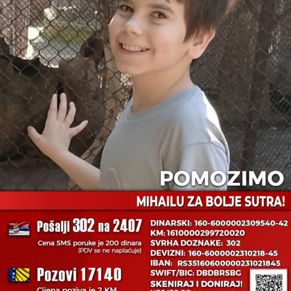 Mihailu je dijagnostikovan karcinom; Potrebna mu je naša pomoć; Pošaljite SMS 302 na 2407