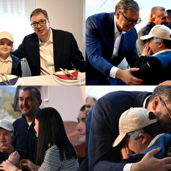 "Teško sam izdržao da ne zaplačem"; Vučić malom Andriji u Bajinoj Bašti poručio: "Ti si mi najvažniji" FOTO