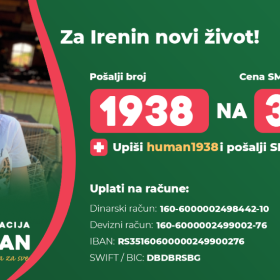Ireni je potrebna pomoć: Pošaljite SMS sa brojem 1938 na 3030