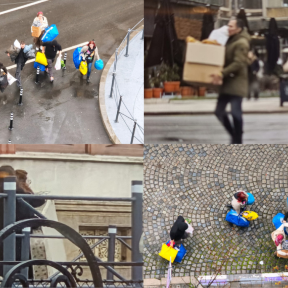 Nakon ulaska policije i tužilaštva, blokaderi napuštaju Rektorat; Kolicima iznose kese, kutije... FOTO/VIDEO