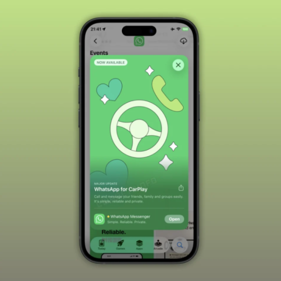Objavljena WhatsApp aplikacija za Apple CarPlay