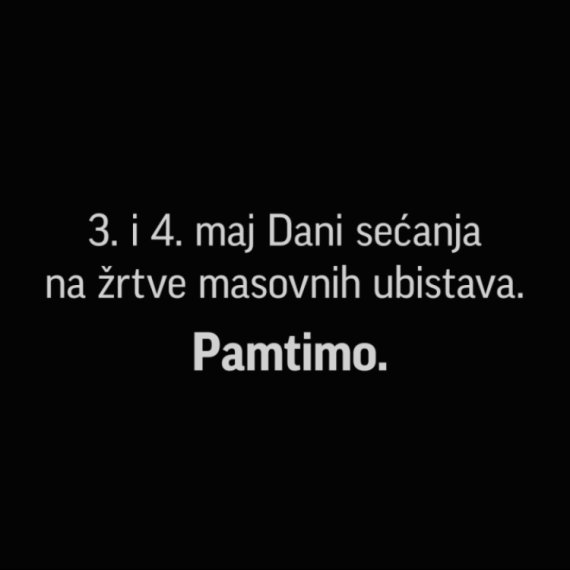 Pamtimo: Na TV ekranima pojavila se poruka u znak sećanja na žrtve