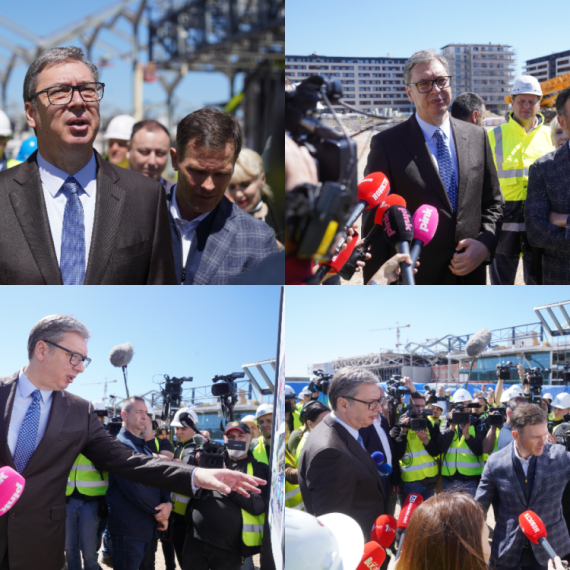 Vučić tours construction works at EXPO site: "Belgrade is becoming the world!"; "Dozens of presidents on EXPO"