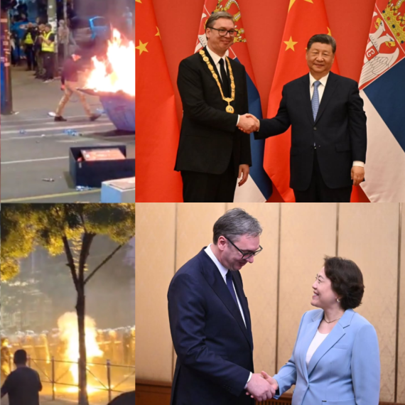Dve slike Srbije: Dok se Vučić bori za državu i građane, blokaderi uništavaju kamenicama i pale FOTO/VIDEO