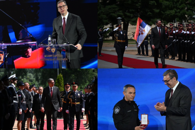 Slika za Vučić na Danu policije: "Vi ste stub države"; "Modernizovaćemo opremu, a plate će rasti značajno" FOTO