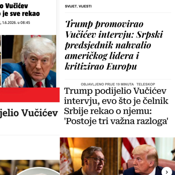Vest broj jedan u Hrvatskoj; Mediji u komšiluku u očaju: "Tramp podelio Vučićev intervju" FOTO
