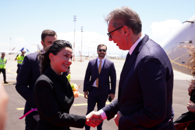 Slika za Vučić stigao u Tbilisi; Počinje niz važnih susreta; Javni servis Gruzije najavio posetu VIDEO