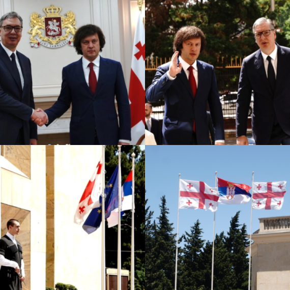 Vučić u Gruziji; Sastao se sa premijerom Kobahidzeom: "Pred nama je period još konkretnije saradnje" FOTO