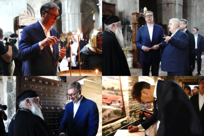 Slika za Vučić obišao manastirski kompleks u Alaverdiju: "Jedna od najlepših uspomena koje nosim iz Gruzije" FOTO