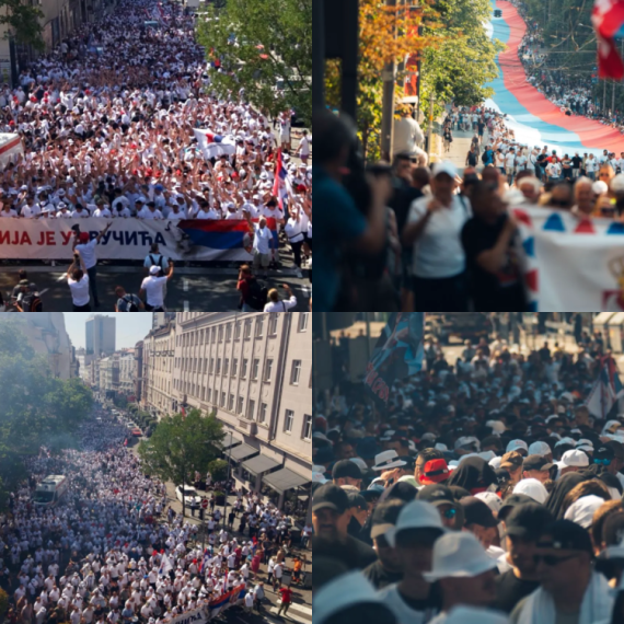 Istorijski skup u Beogradu; Vučić se obraća građanima; Više od 200.000 ljudi ispred Skupštine FOTO/VIDEO