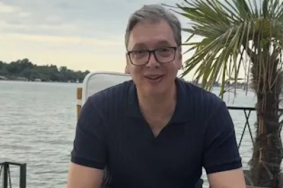 Slika za Vučić na Savi: "Došao sam na čuveno srpsko more"; "Sa Sinišom sam obišao EXPO, radimo vredno" VIDEO