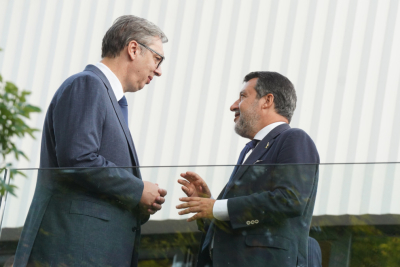 Slika za Vučić ugostio italijanskog ministra Salvinija; "Za bolji život građana Srbije i Italije" FOTO