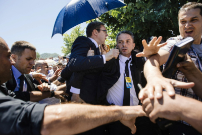 Slika za Vučić o napadu u Srebrenici: Odgovornih nikad neće biti; Sve što je dozvoljeno protiv Srba, nije protiv drugih