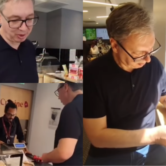 Vučić iz pekare u Parizu: "U Srbiji su sendviči mnogo bolji. Mi sendvičari to najbolje znamo" VIDEO
