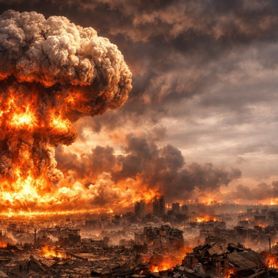 A dramatic conflict looms; "They could simply drop a nuclear bomb"